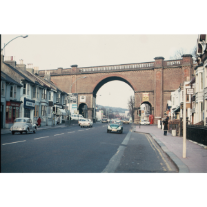 The Lewes Road Viaduct in 1975, the year before its demolition